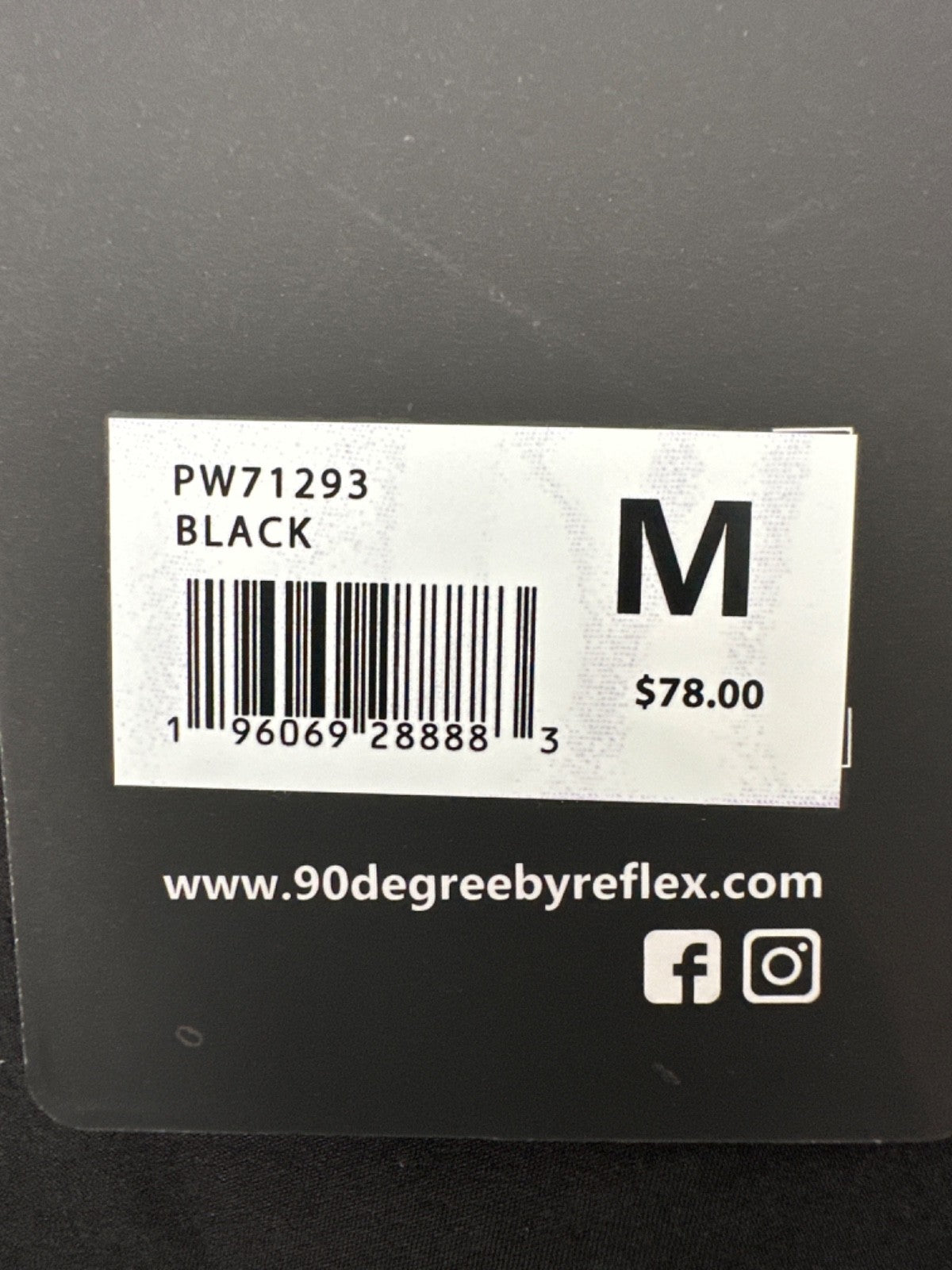 $78  90 Degree Women's Joggers - PW71293 - Black - Medium - New With Tags