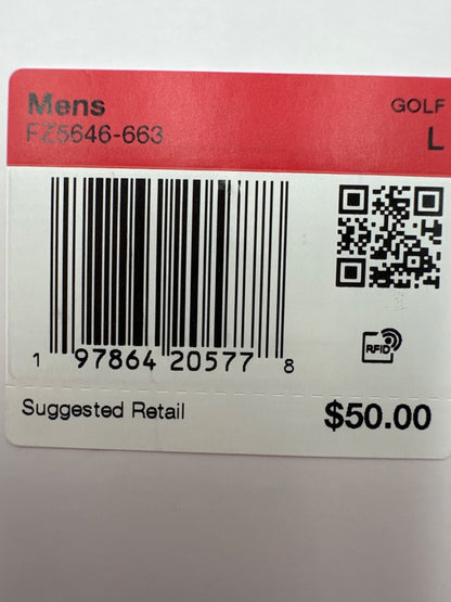 $50 Nike Men's Dri-FIT Short Sleeve Golf Polo Shirt - Pink Foam - Large - New
