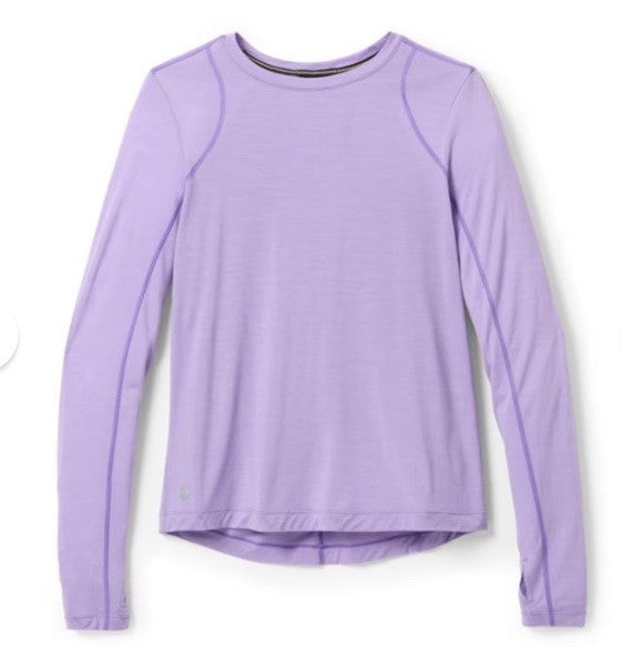 $85 Smartwool Women’s Active Long Sleeve Crewneck Top-Ultra Violet-Medium-New