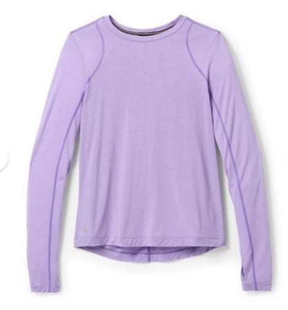 $85 Smartwool Women’s Active Long Sleeve Crewneck Top-Ultra Violet-Medium-New