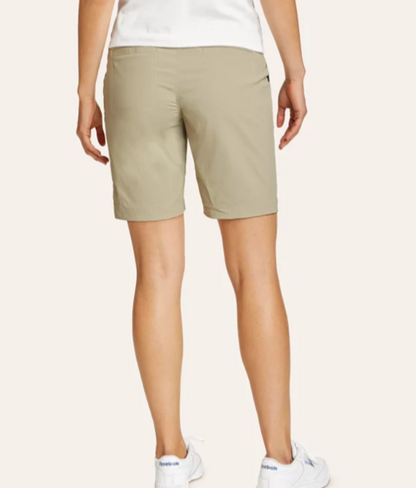 $65 Eddie Bauer Women’s Horizon Bermuda Shorts 8.5” - Stone - Size 4 (28W) - New