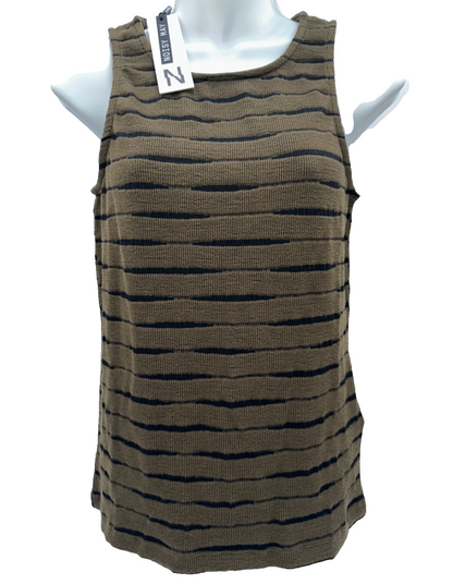 $50 Noisy May Women's Melina Stripe Top - Capers/Black - Large - New With Tags