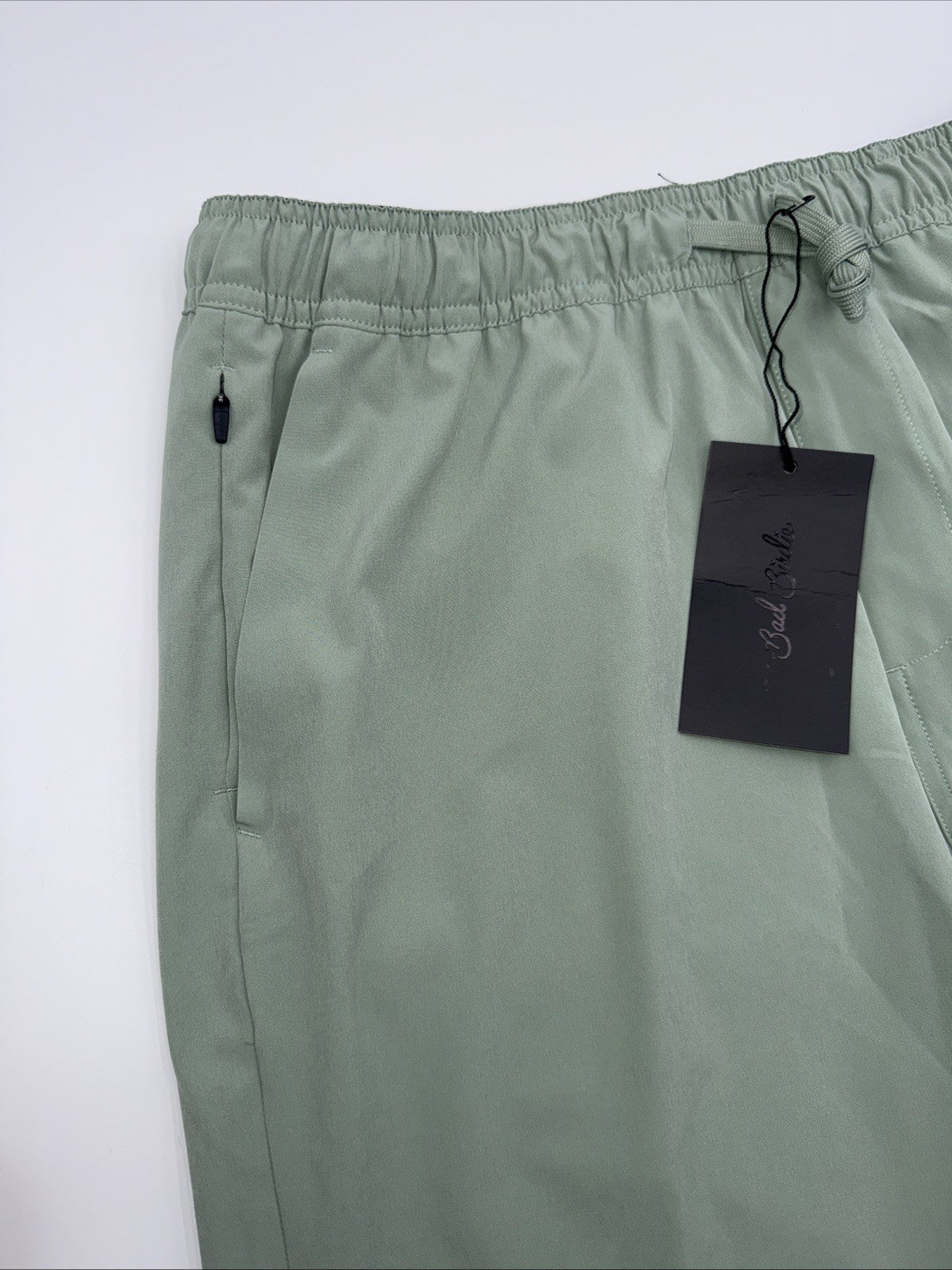 $74 Bad Birdie Men's Active Golf Shorts Elastic Waist Drawstring-Sage-XLarge-New