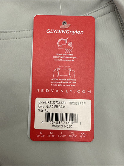 $140 Redvanly Men’s Kent Golf Pants - Glacier Gray -XLarge-- New With Tags