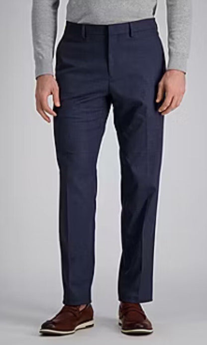 Haggar Men's Windowpane Tailored Fit Suit Separate Pants -Blue Heather- 32W 30L