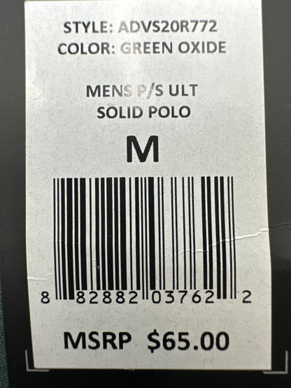 $65 Adidas Men's Solid Golf Polo Shirt - Green Oxide - Medium - New With Tags