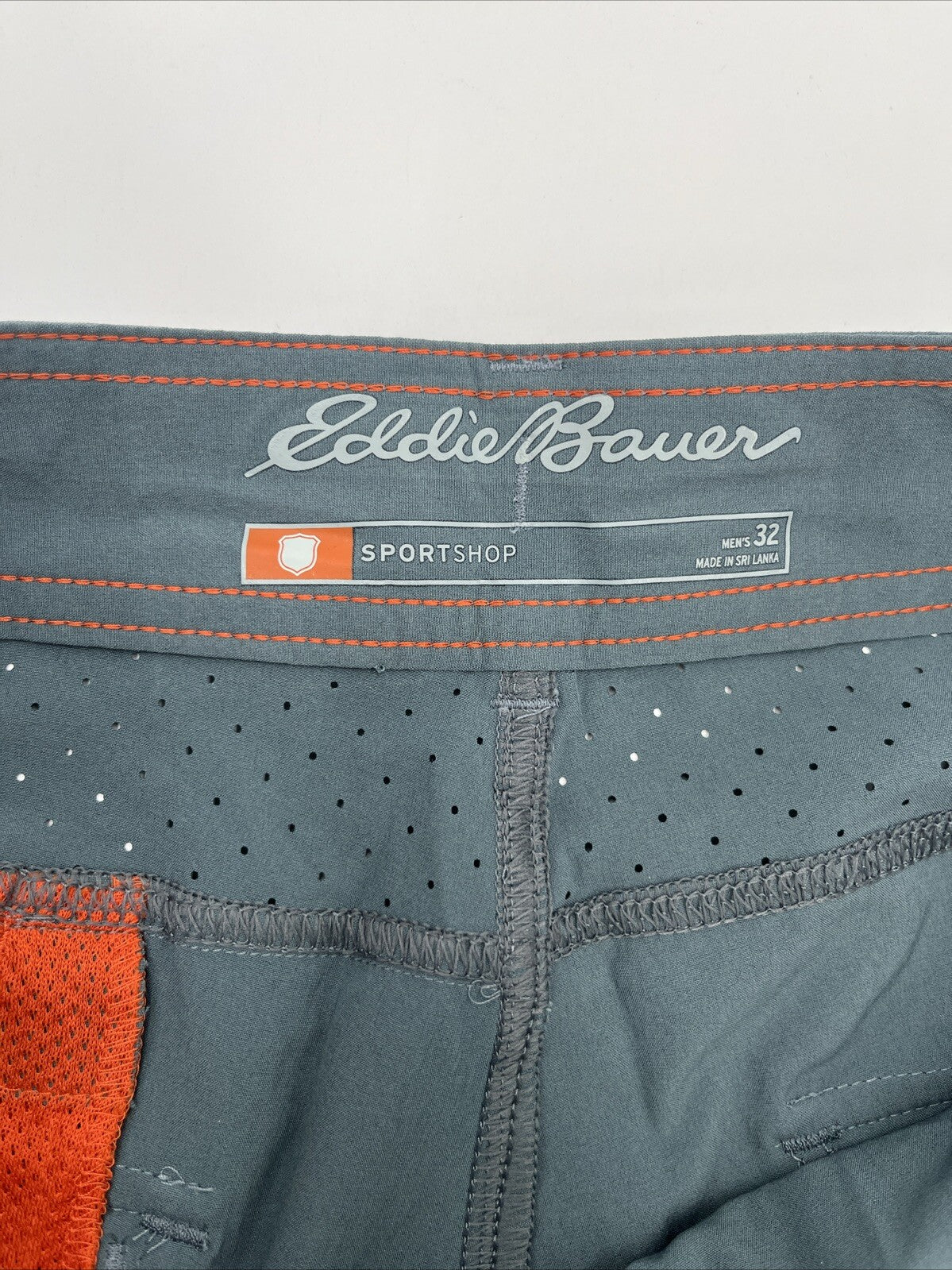 $90 Eddie Bauer Mr Guide Throwline 10" Shorts Lightweight-Graphite-Size: 32W-New