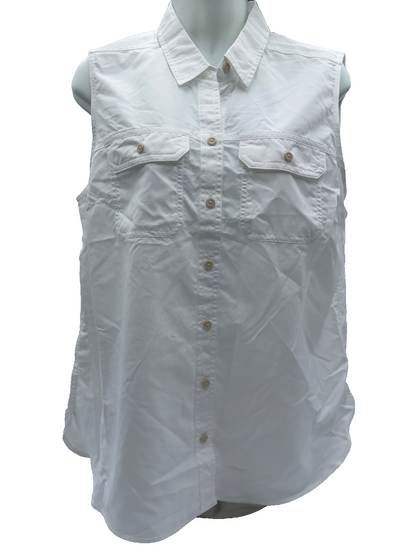$60 Eddie Braun Women’s Mountain Ripstop Shirt - White - Medium - New with tag