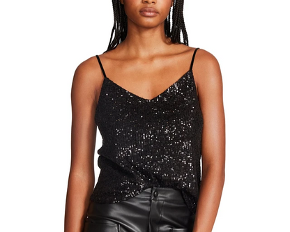 $69 Steve Madden Women’s Hide And Sequin Top - Black- Small - New With Tag
