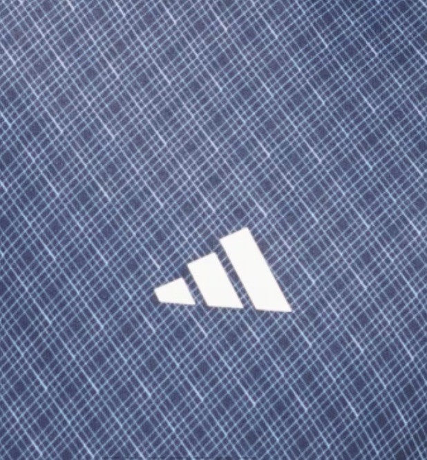 $65 Adidas Men's Core Allover Print Golf Polo Shirt- Collegiate Navy- Medium-New