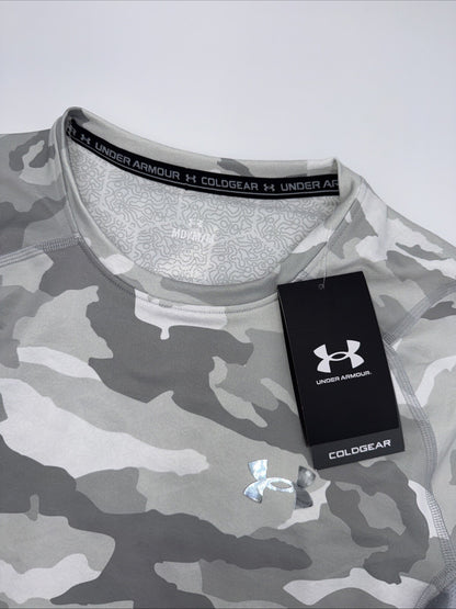 $80 Under Armour Men’s CGI Compression Crew Training Shirt-Gray Camo-Medium-New