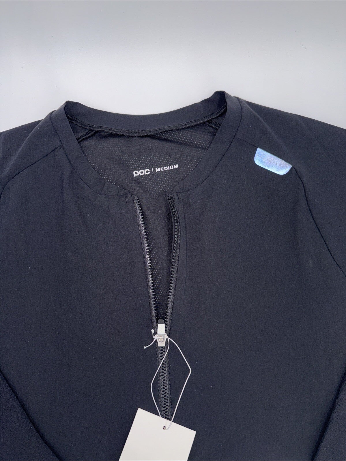 $160 POC Men’s Resistance Enduro Cycling Jersey Zip Neck 3/4 Sleeve-Black-Medium