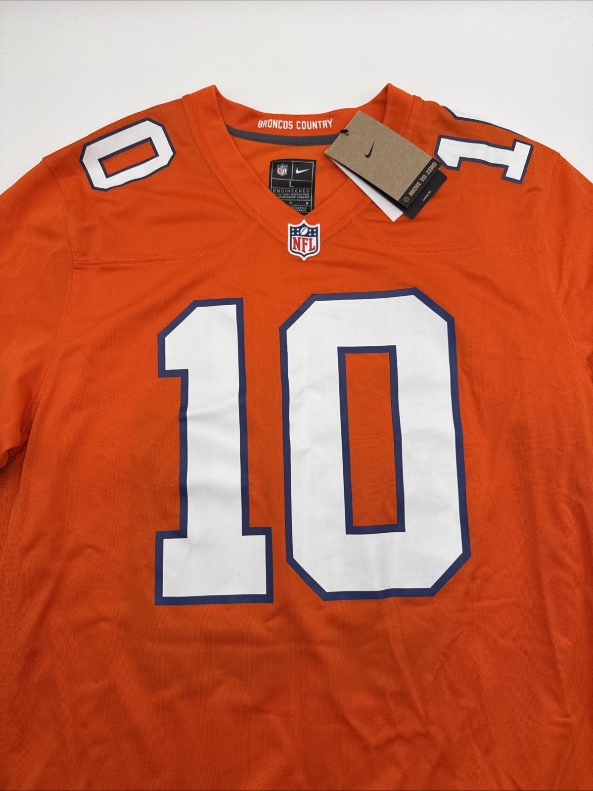 Nike Bo Nix #10 1977 Denver Broncos Jersey Licensed NFL Jersey-Orange-Large -New