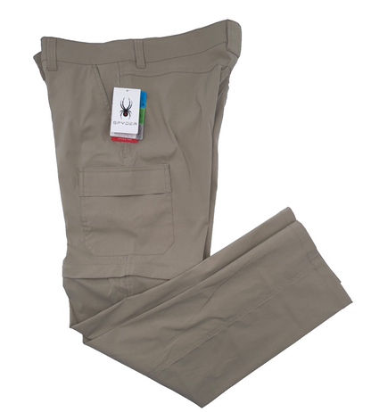 $89 Spyder Men's Convertible Cargo Pants - Gravel - 32W x 32L - New With Tag
