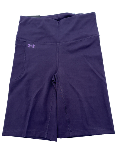 $45 Under Armour Women's Motion 8” High Rise Bike Shorts - Purple - Small - New