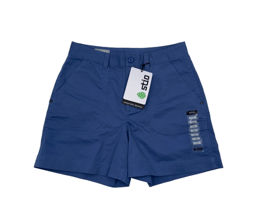$85 Stio Women's Rivet Twill Shorts 5” - Slate Blue  - Size 6 - New With Tags