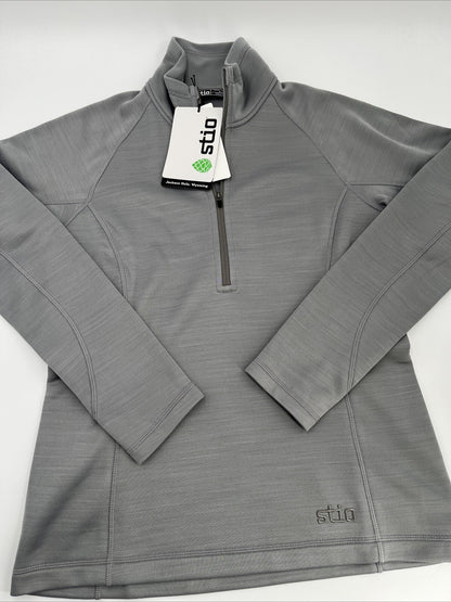 $129 STIO Women's Gannett Peak Half-Zip Fleece Pullover- Moon Dust- Medium -New