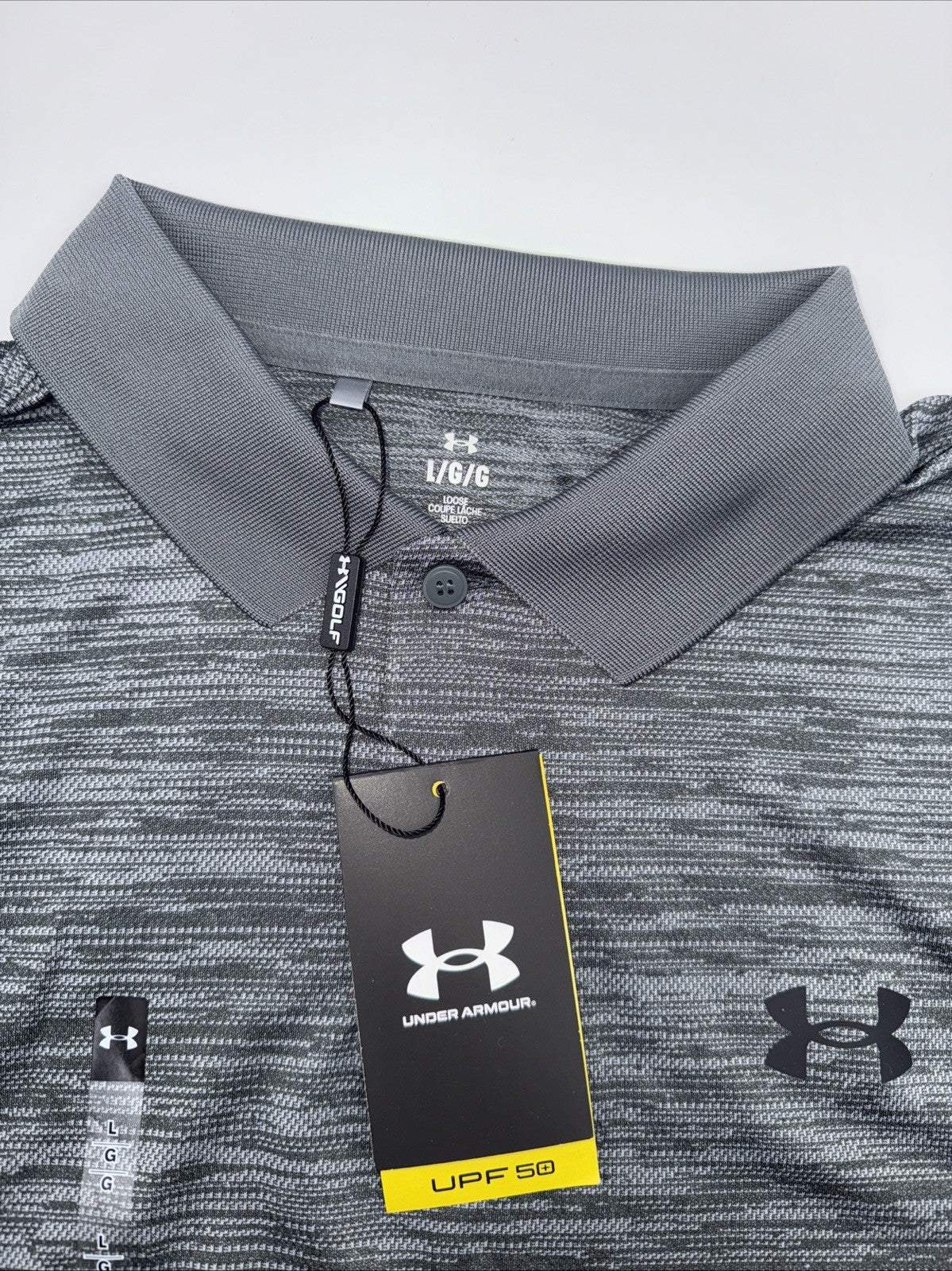 $55 Under Armour UA Men’s Performance Golf Polo Shirt - Steel Grey- Large - NWT