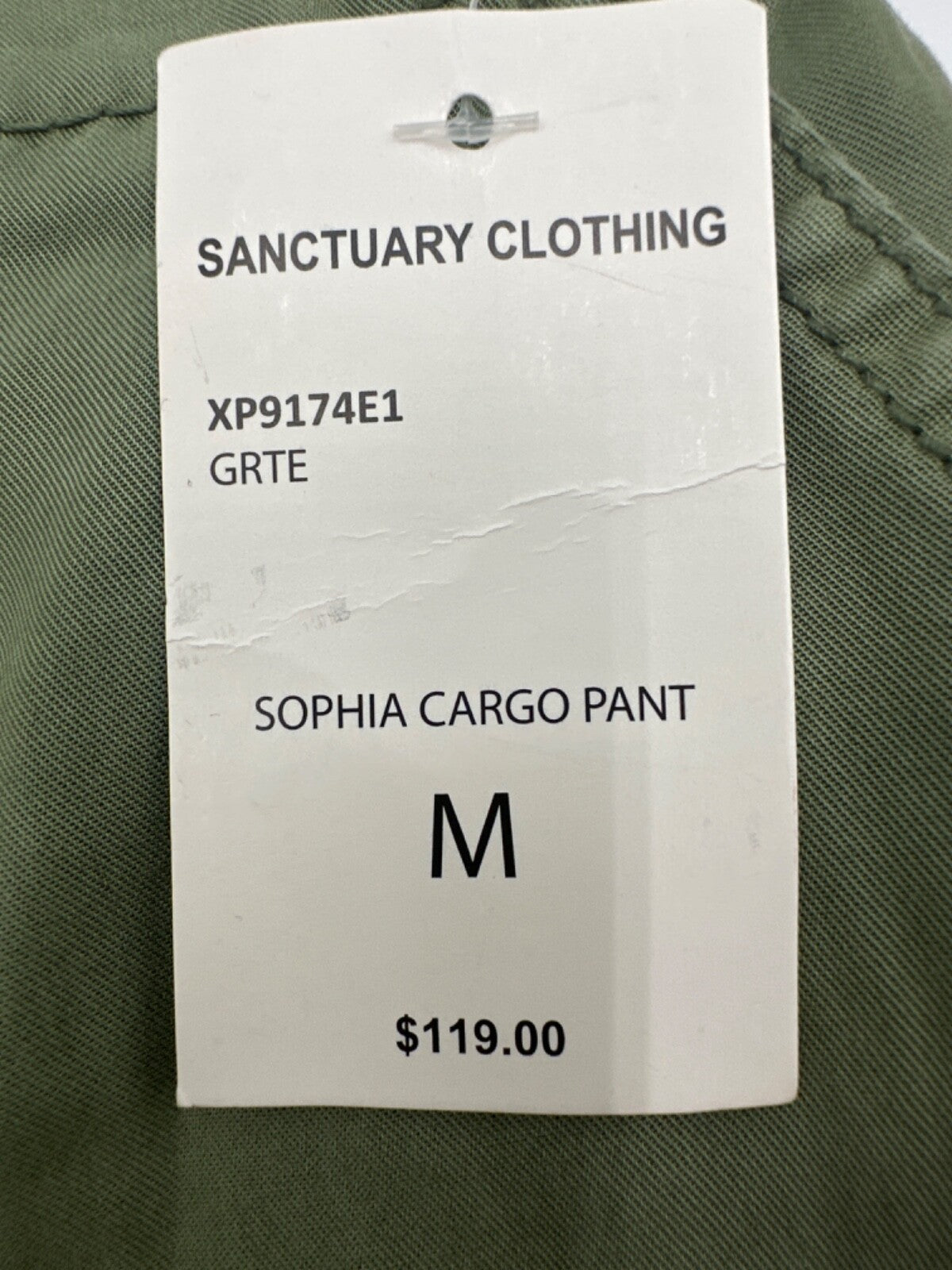 $119 Sanctuary Women’s Sophia Cargo Pants - Green - Medium - New With Tags