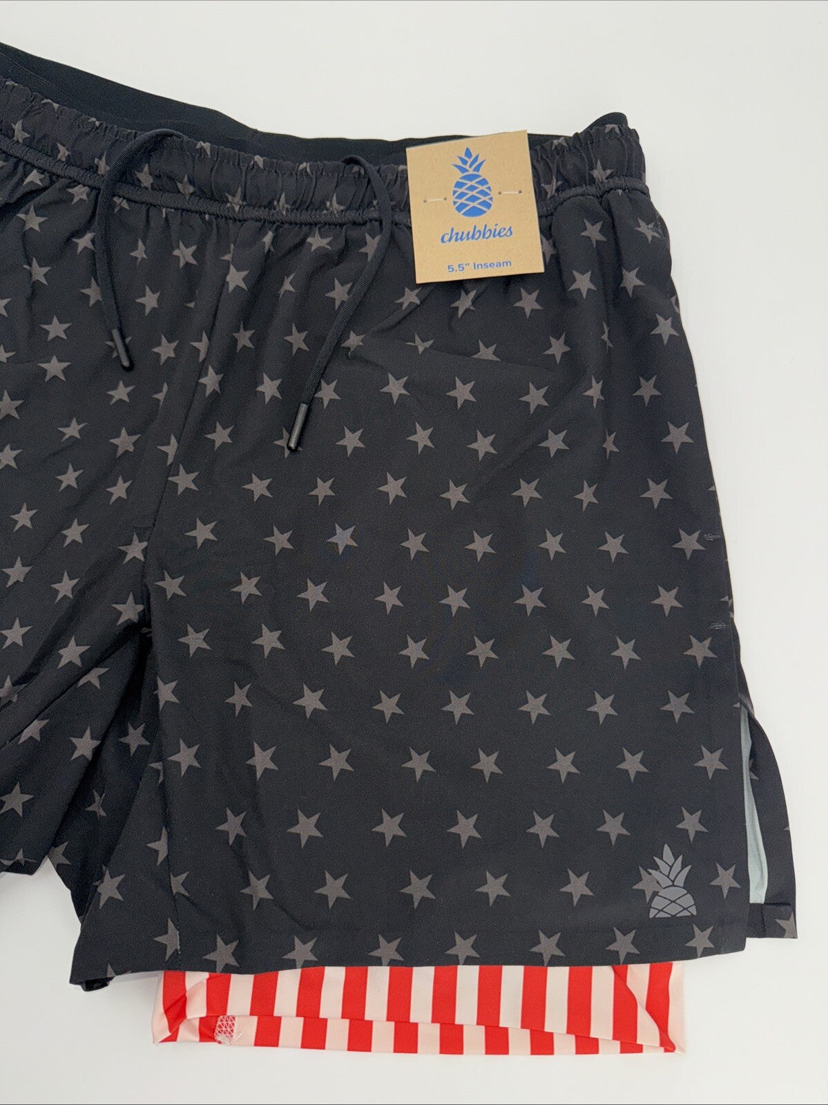 $80 Chubbies Men’s The Danger Zone 5.5” Ultimate Training Shorts-Black-Small