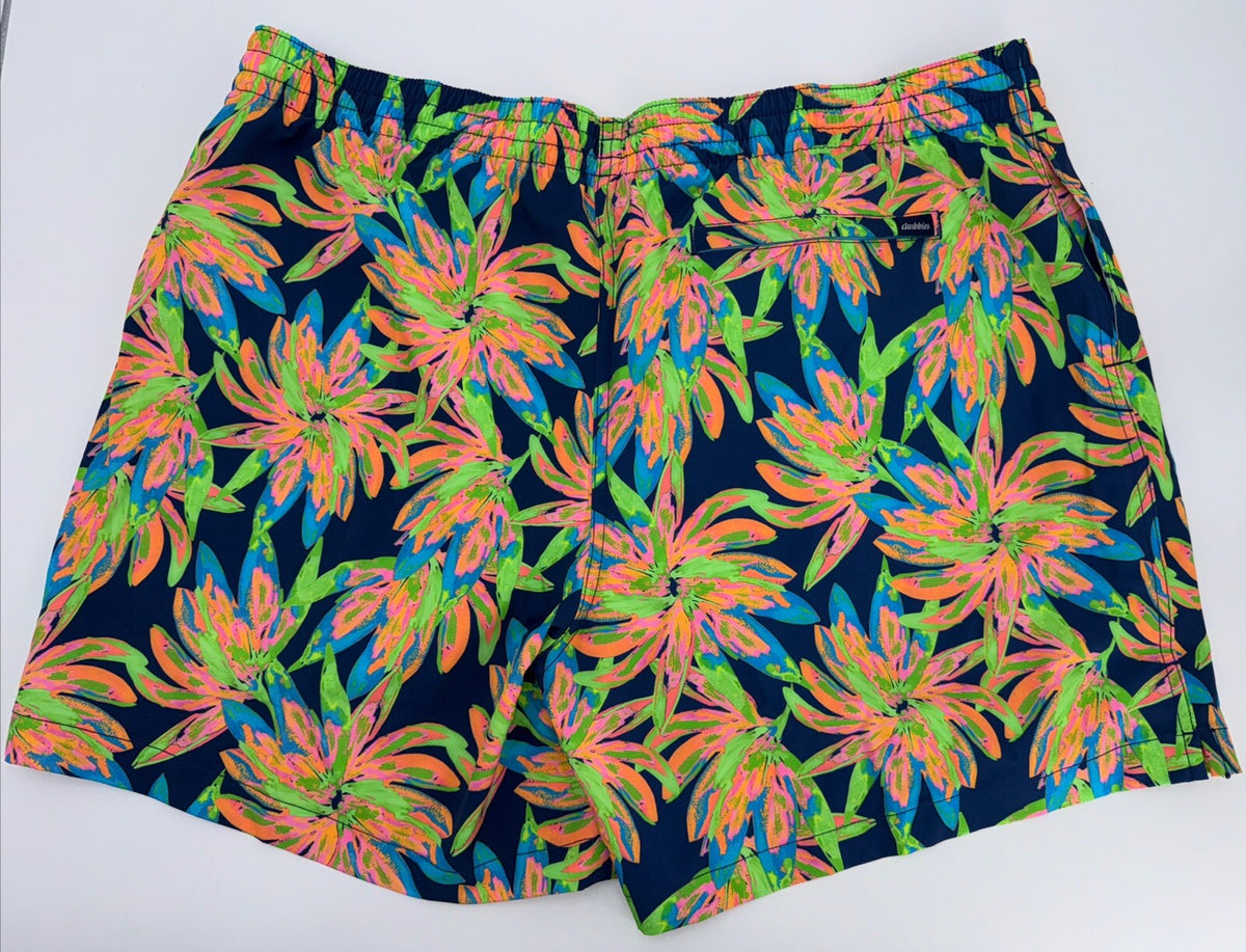 $70 Chubbies The Ocean Flowers 5.5" Inseam Swim Trunks-Multi -2XLarge -New Tag