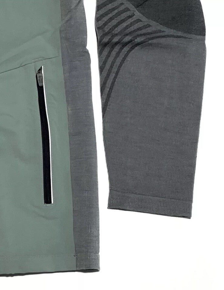 $220 Smartwool Men’s Intraknit Active Full Zip Jacket Merino - Lead Gray- Small