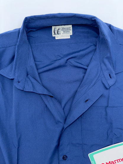 $70 Marmot Aerobora LS Shirt Men's - Arctic Navy - Medium - New With Tag