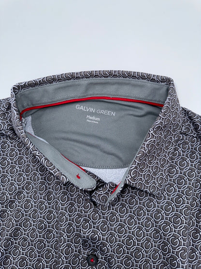 $110 Galvin Green Men’s Mauro Shirt V8+ Polo- Sharkskin/White- Medium - New tag
