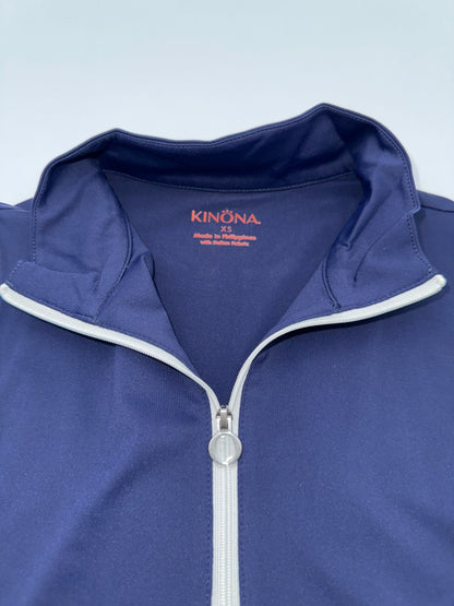 $104 Kinona Woman’s Keep It Covered Sleeveless Golf Top - Navy - Extra Small-New