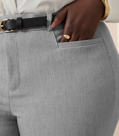 BANANA REPUBLIC Curvy SLOAN Women's Mid Rise Slim Fit Ankle Pants-Gray-Size 14