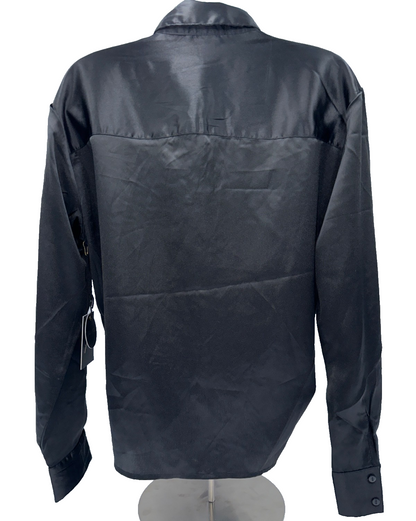Japna Women's Longe Sleeve Blouse - Black - Small - New With Tags