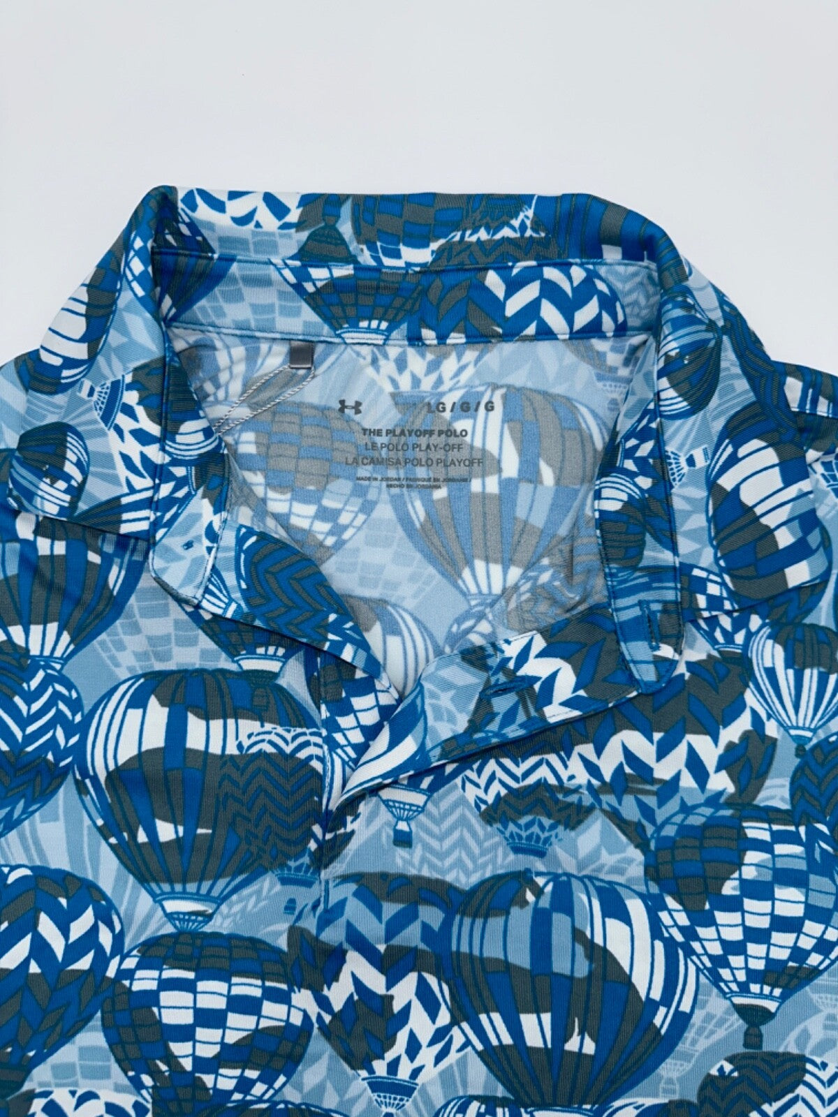 $70 Under Armour Men's Playoff 3.0 Hot Air Balloon Polo Shirt - Blue - Large-New
