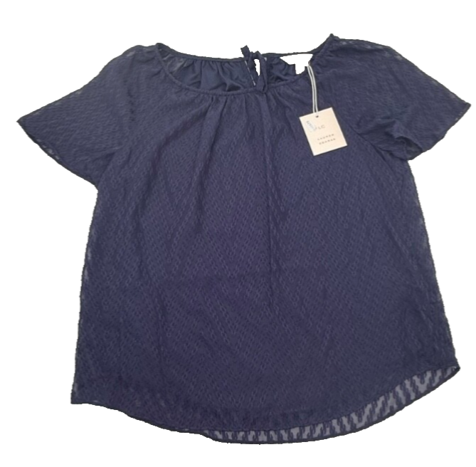 $40 Lauren Conrad Women’s-Flowy Popover-Navy Blue-XSmall-New Tag
