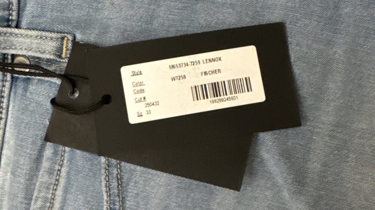 $199 Paige Men’s Lennox Slim Jeans-Fischer - Size 33Wx27L- Brand New