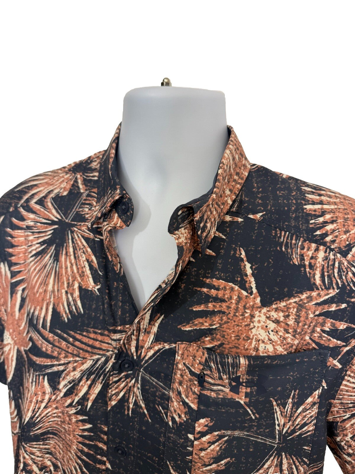 Under Armour Men's Dockside Short Slv Novelty Shirt Drift Tide-Downpour-Medium