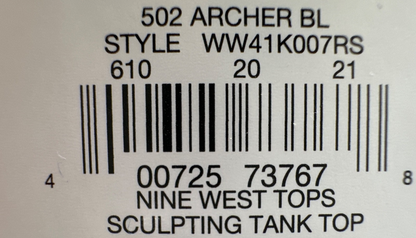 Nine West Women’s Sculpting Tank Top - Archer Blue - Small - New With Tag