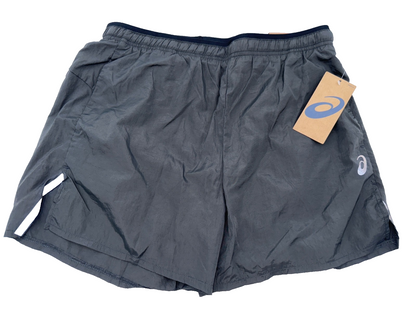 ASICS Men’s Woven Lined Running Shorts 5”- Charcoal - Large- New With Tag