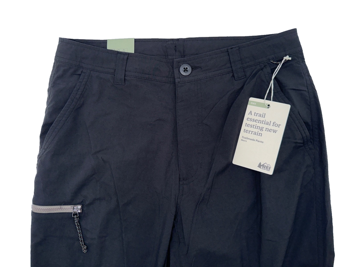 $70 REI Co Op Men's Trailmade Pants - Black - 30W x 30L - New With Tags