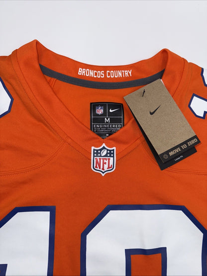 Nike men’s Bo Nix Denver Broncos Mile High 1977 Throwback Jersey-Orange-Medium