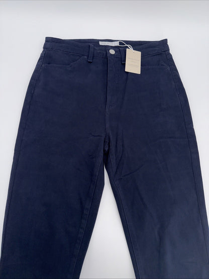 $150 Peter Millar Women's Karlie Stretch Sateen High Rise Pant-Navy-Size: 6 -NEW