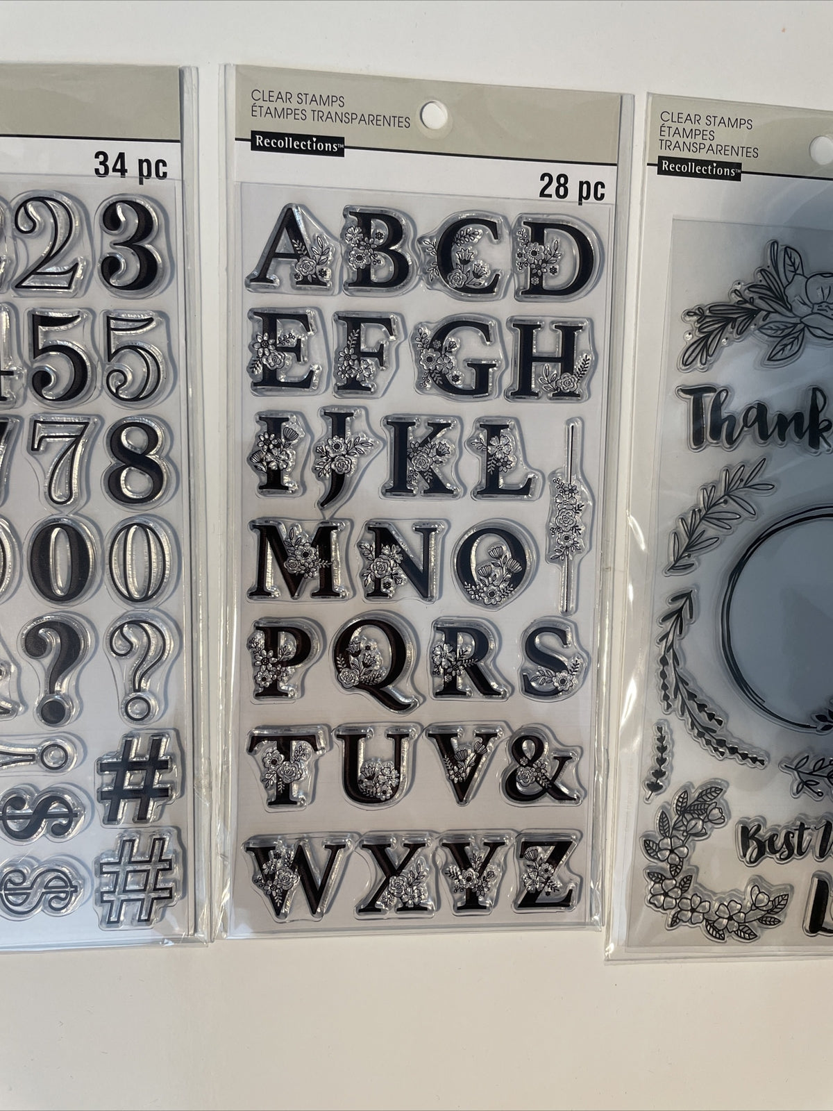 Lot Of 4 Recollections Poly Clear Photopolymer Stamps - Combo Lot