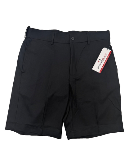 $40 Grand Slam Men’s- Flat Front Expandable Waistband Golf Short- Black- 32W-New