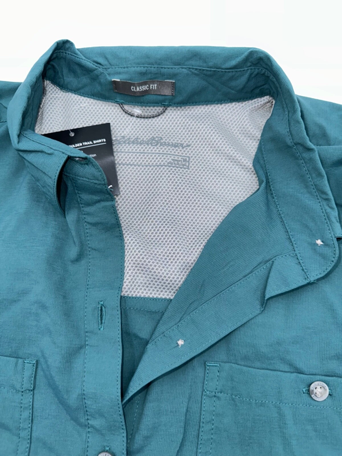 $70 Eddie Bauer Women's Boulder Trail Shirt - Evergreen - Medium - New With Tag