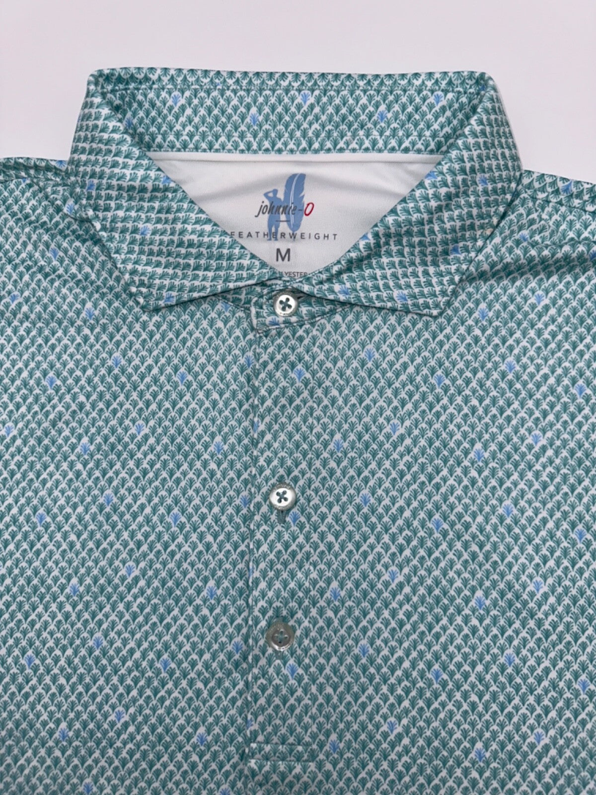 $110 Johnnie O Men's Featherweight Performance Polo - Green Grass - Medium -New