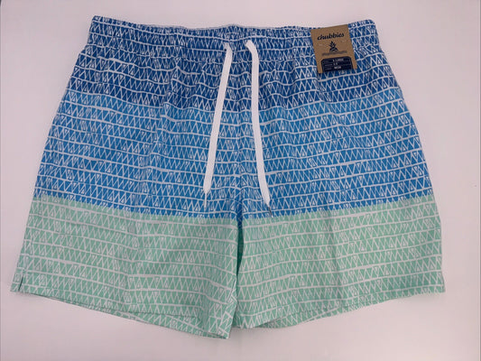 $70 Chubbies The Ocean Trifectas 5.5" Inseam Swim Trunks- Multi -XLarge -New Tag
