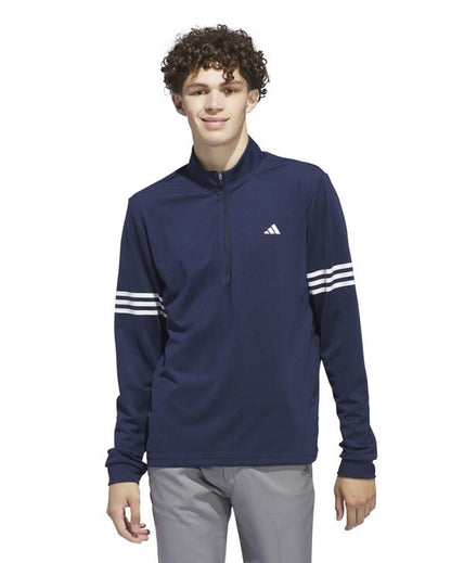 $70 adidas Men’s Adi 3 Stripes Lightweight 1/2 Zip Pullover- Navy - Medium - New