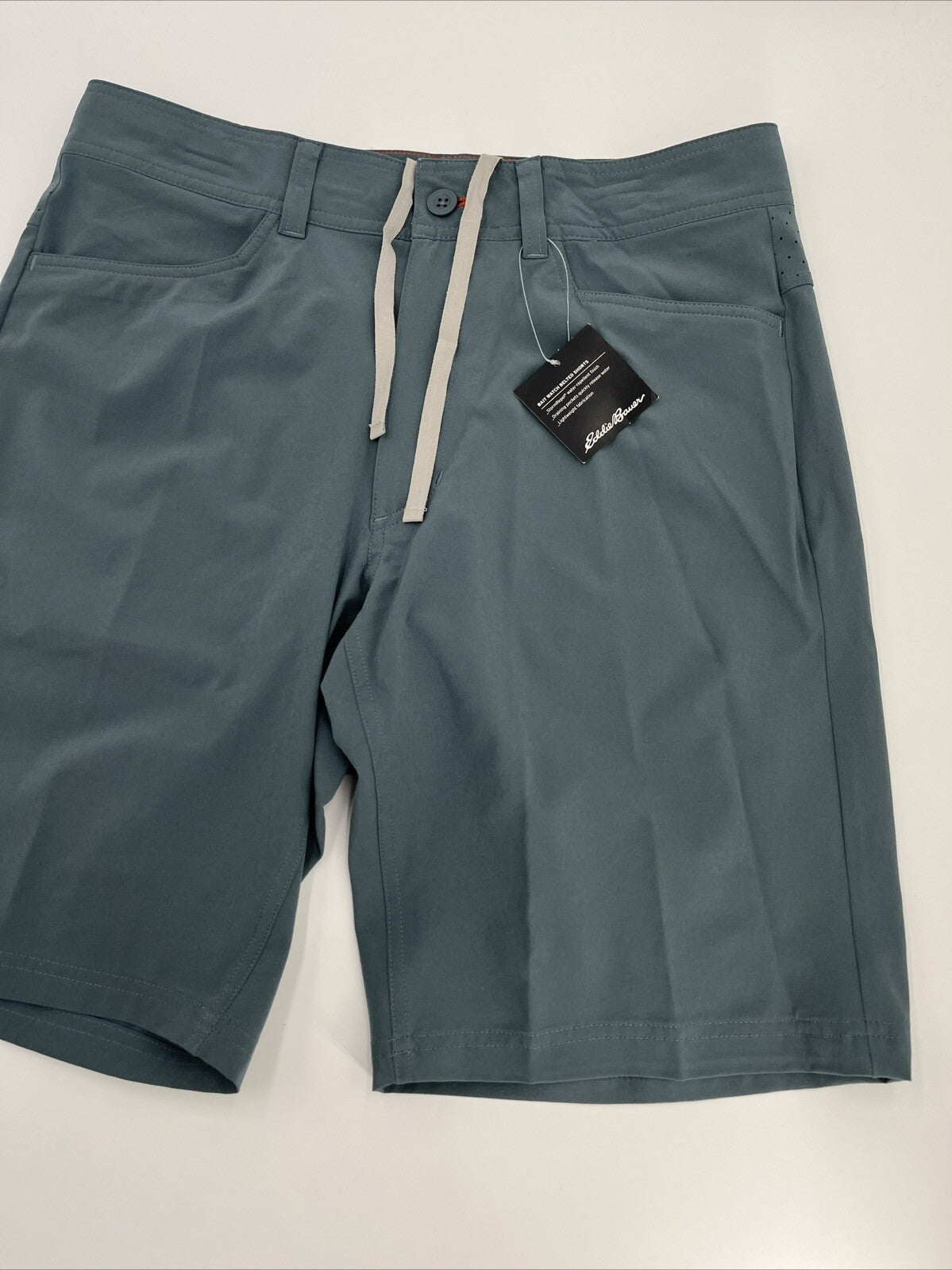 $90 Eddie Bauer Mr Guide Throwline 10" Shorts Lightweight-Graphite-Size: 32W-New