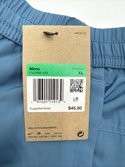 $45 Nike Men’s Dri Fit Form Running 9” Unlined Shorts FN2998- Blue- XLarge -New