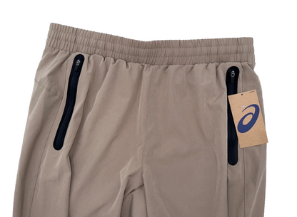 $60 Asics Men's Woven Stretch Pants - Khaki/ KH093 - Medium - New With Tags