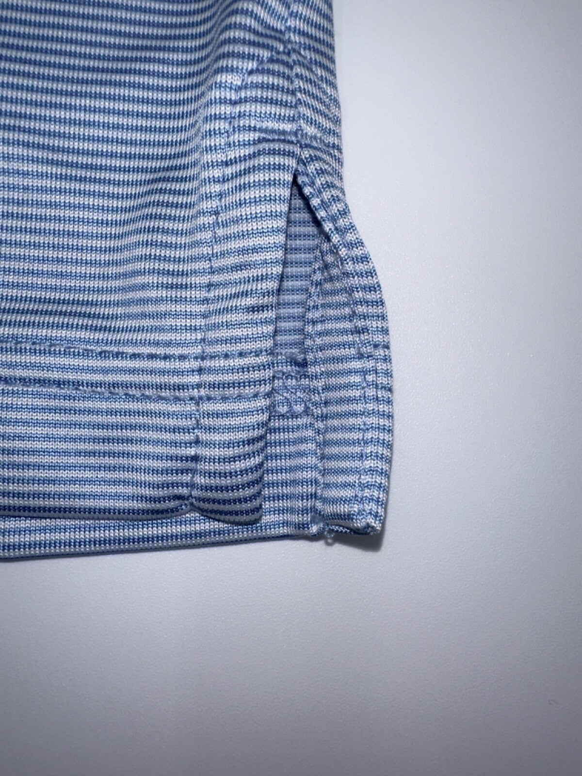 $70 Callaway Men’s Opti Dri Striped Golf Polo- Chambray- Medium- New With Tags